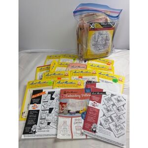 Aunt Martha's Hot Iron Transfers Embroidery Patterns Lot Vintage Bulk Crafting